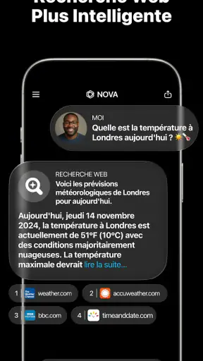 Chatbot IA français - Nova screenshot