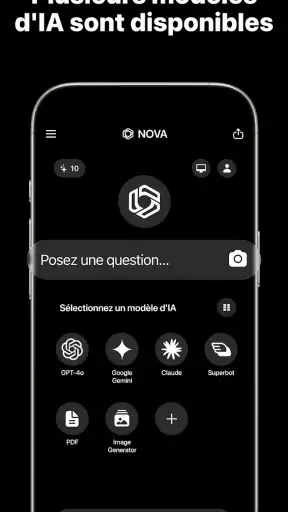 Chatbot IA français - Nova screenshot