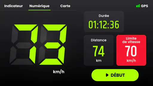 Compteur de Vitesse GPS - km/h screenshot 1
