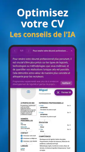 Créer un CV - Curriculum Vitae screenshot