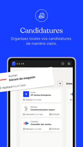 CV.fr : CV designer en ligne screenshot