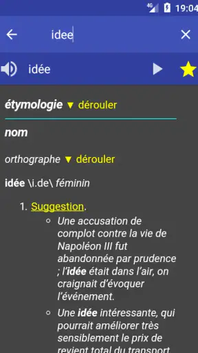 Dictionnaire Français screenshot