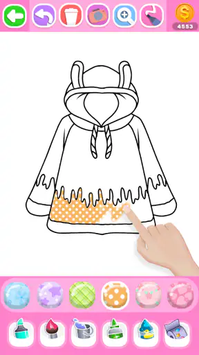 Dress Coloring Game Glitter screenshot