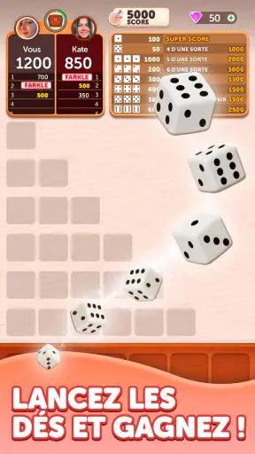 Farkle Lancer de Dés screenshot 1