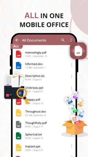 File Reader - PDF, Word, ZIP screenshot