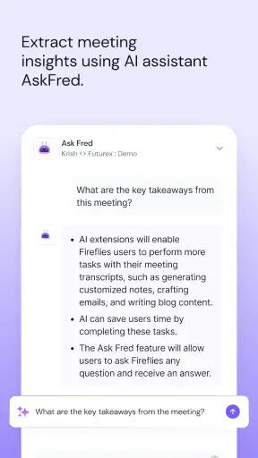 Fireflies: AI notetaker screenshot