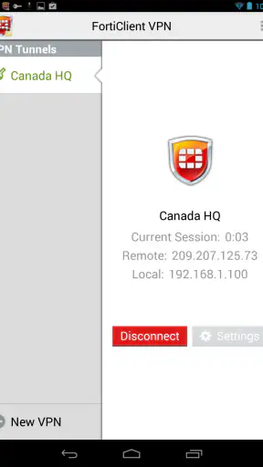 FortiClient VPN screenshot