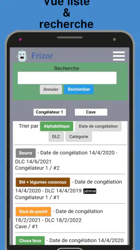 Frizor Gestion de congélateur screenshot