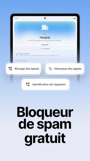 HangUp : blocage du spam screenshot