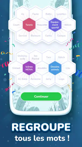 Hexa Words－Association de mots screenshot