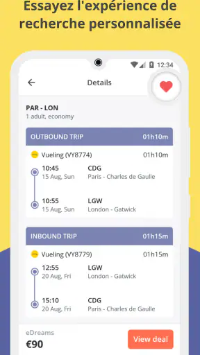 Jetcost : vols et voiture screenshot