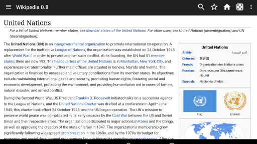 Kiwix, Wikipédia sans Internet screenshot 9