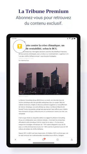 La Tribune screenshot