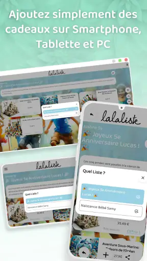 Lalaliste - Liste de Naissance screenshot