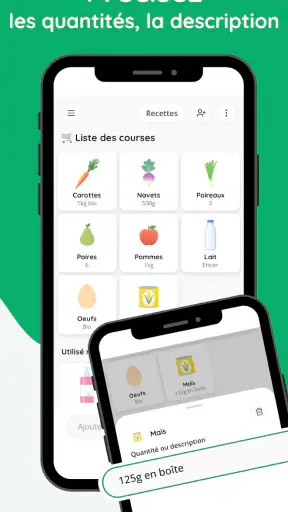 Liste de courses partagée screenshot