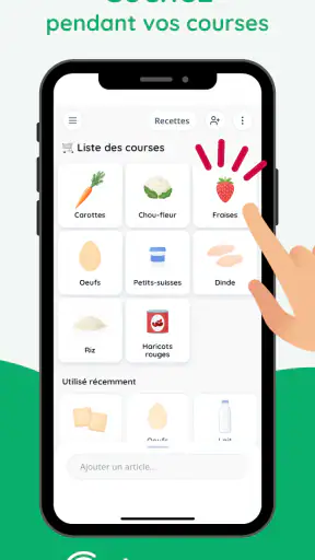 Liste de courses partagée screenshot