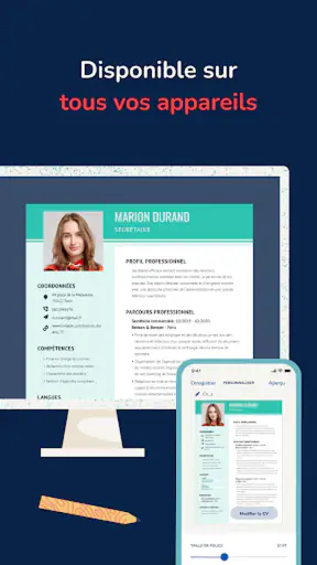 Mon CV Parfait : CV designer screenshot