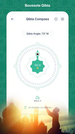 Musulman : prière, Qibla screenshot