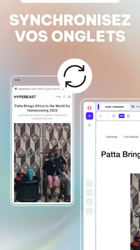 Navigateur Opera avec IA screenshot