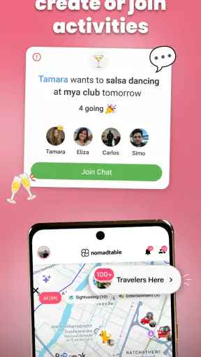 nomadtable: travel friends screenshot