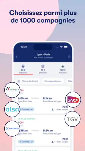 Omio: Train, bus, vols, ferry screenshot 3