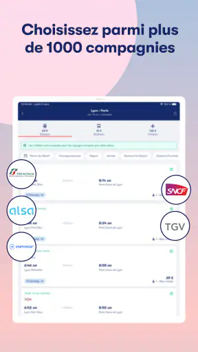 Omio: Train, bus, vols, ferry screenshot 9