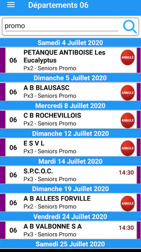 Pétanque Calendriers Concours screenshot 8