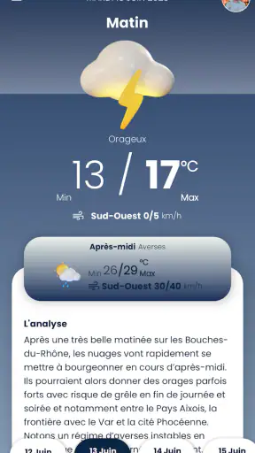 Prévi+: météo locale & alertes screenshot 3
