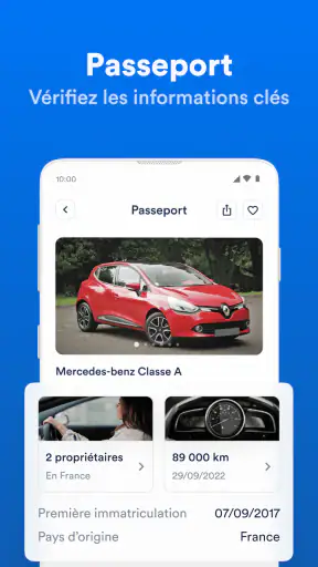 Carnet d'entretien, historique screenshot