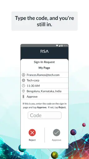 RSA Authenticator (SecurID) screenshot
