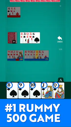 Rummy 500 - Jeu de Cartes screenshot 1