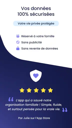 Shared, organisation famille screenshot