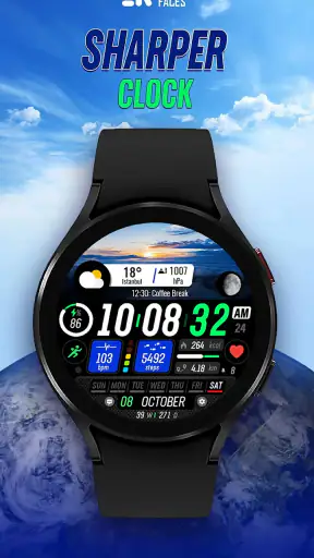 Sharper Clock - Watch Face screenshot