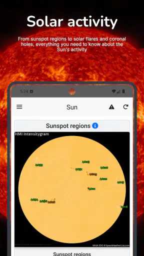 SpaceWeatherLive screenshot