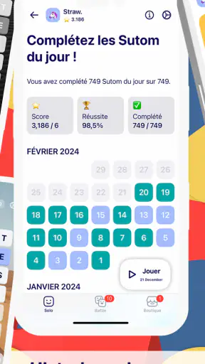 Sutom - Jeux de mots du jour screenshot