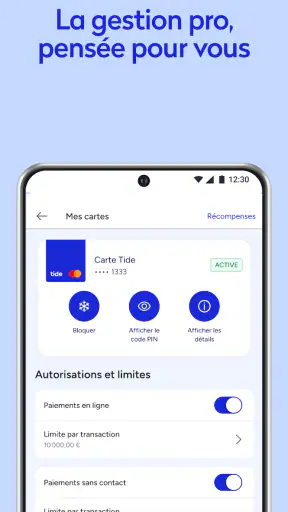 Tide: compte pro en ligne screenshot 6