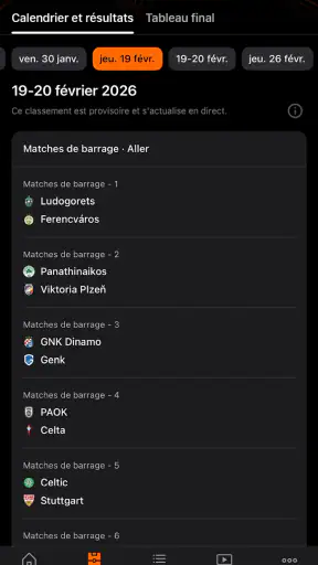 UEFA Europa League officiel screenshot
