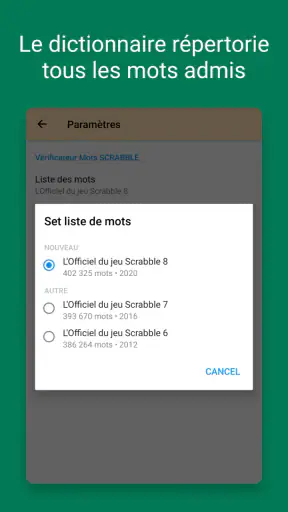 Verificateur Mots SCRABBLE screenshot