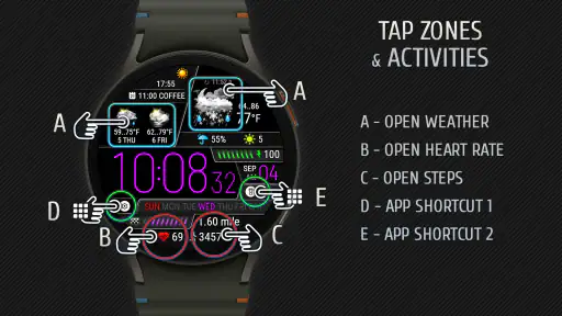 Weather watch face W6.5 screenshot