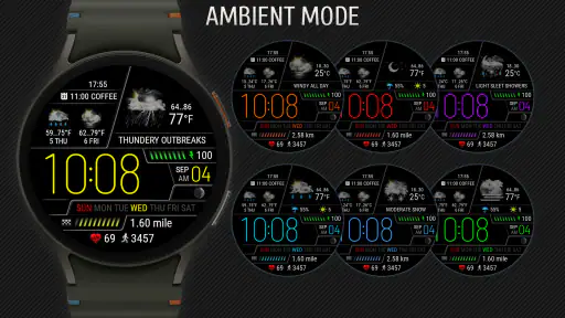 Weather watch face W6.5 screenshot