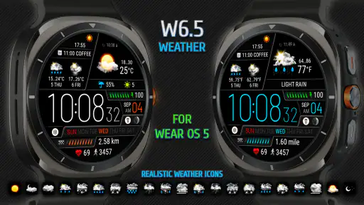 Weather watch face W6.5 screenshot