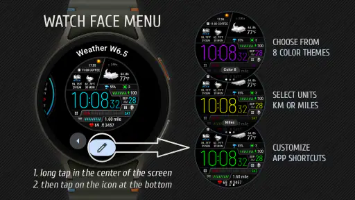Weather watch face W6.5 screenshot