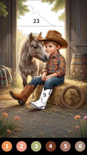 Wild West Color by Number Book screenshot 4