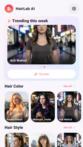 AI Hairstyle Try On & Color screenshot 6