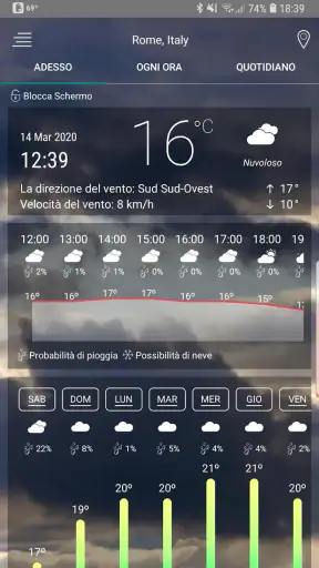 App di previsioni del tempo screenshot 1