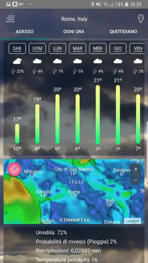 App di previsioni del tempo screenshot 10