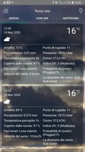App di previsioni del tempo screenshot 12