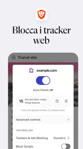 Brave Browser Web VPN Privato screenshot 4