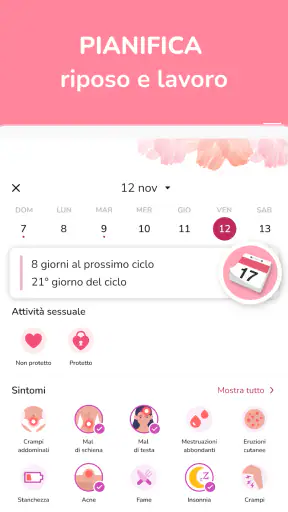 Calendario Ciclo Mestruale screenshot 11