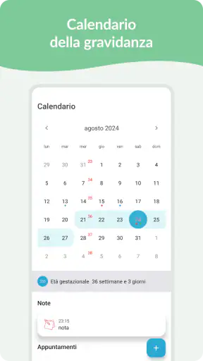 Calendario Gravidanza screenshot 2